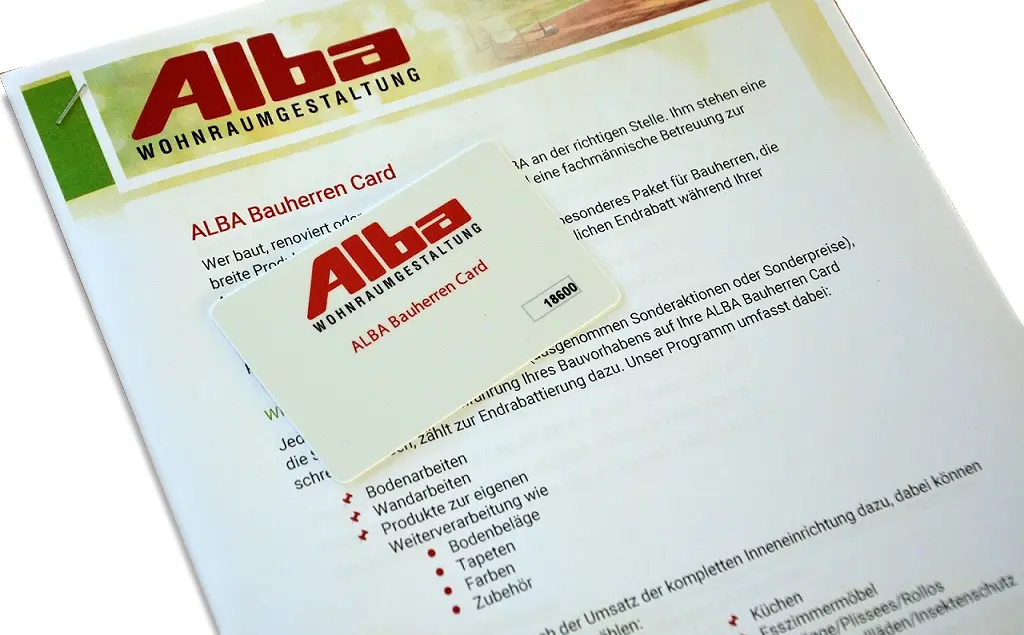Bauherren card ALBA Irndorf